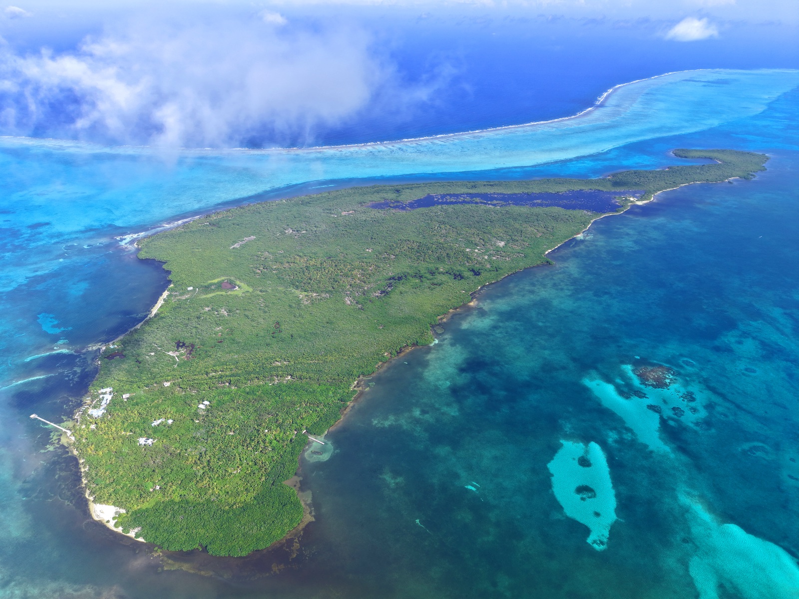 Aerial view of Caballito Caye